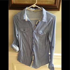 Button down soft striped shirt